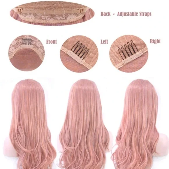 22inch Pastel Pink Lace Front Wig